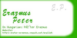 erazmus peter business card